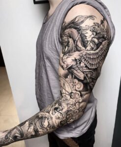 23 Warrior Tattoo Sleeve Ideas To Cope With Hardships