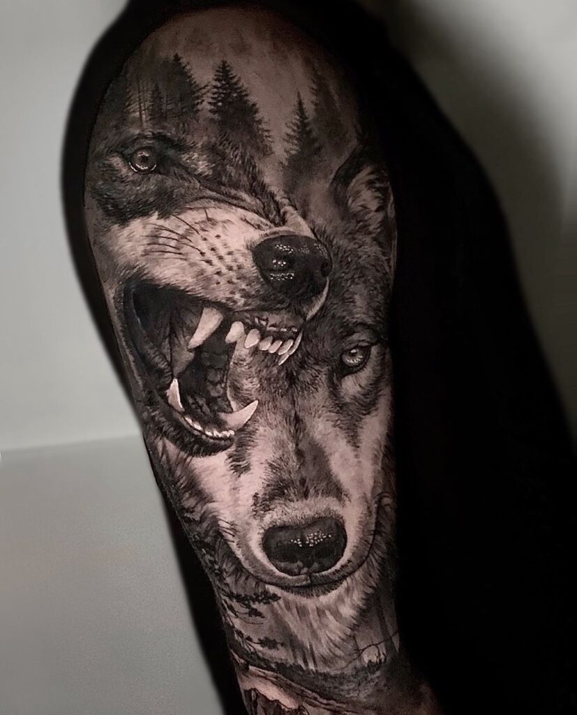 23 Wolf-Tattoos für Männer und ihre starke Hingabe
