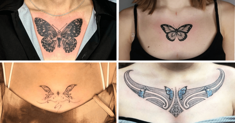 20 idées de tatouages de papillons qui se démarqueront sur votre poitrine