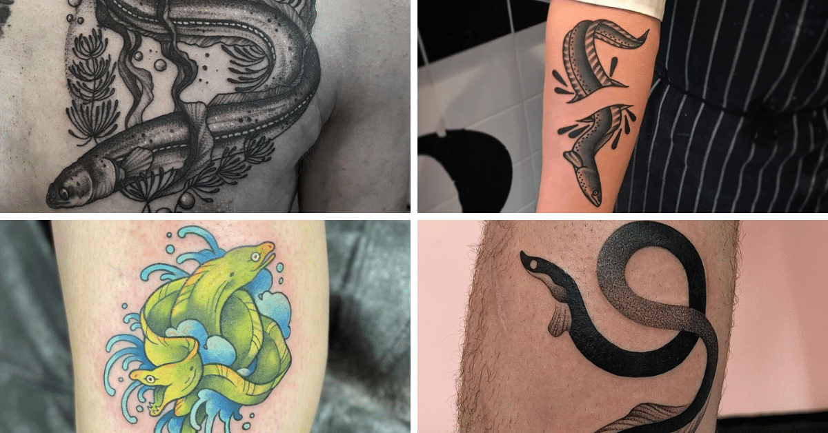 20 idées de tatouage d'anguille aussi mystérieuses que cette créature