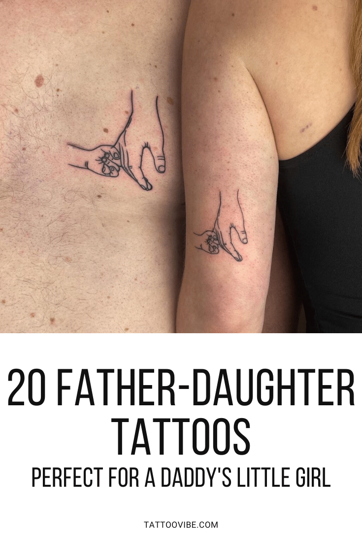 20 tatuagens de pai e filha perfeitas para a filhinha do papá
