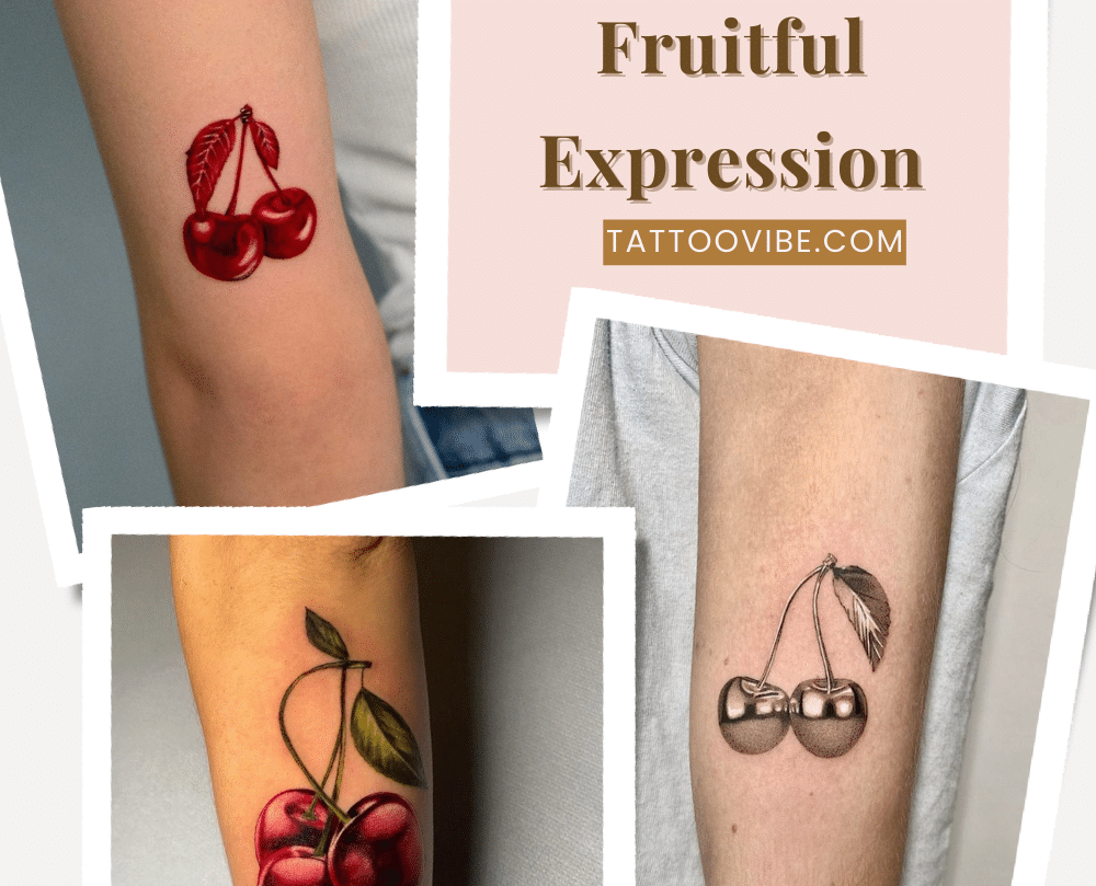20 interessante Kirschen-Tattoo-Ideen für einen fruchtbaren Ausdruck