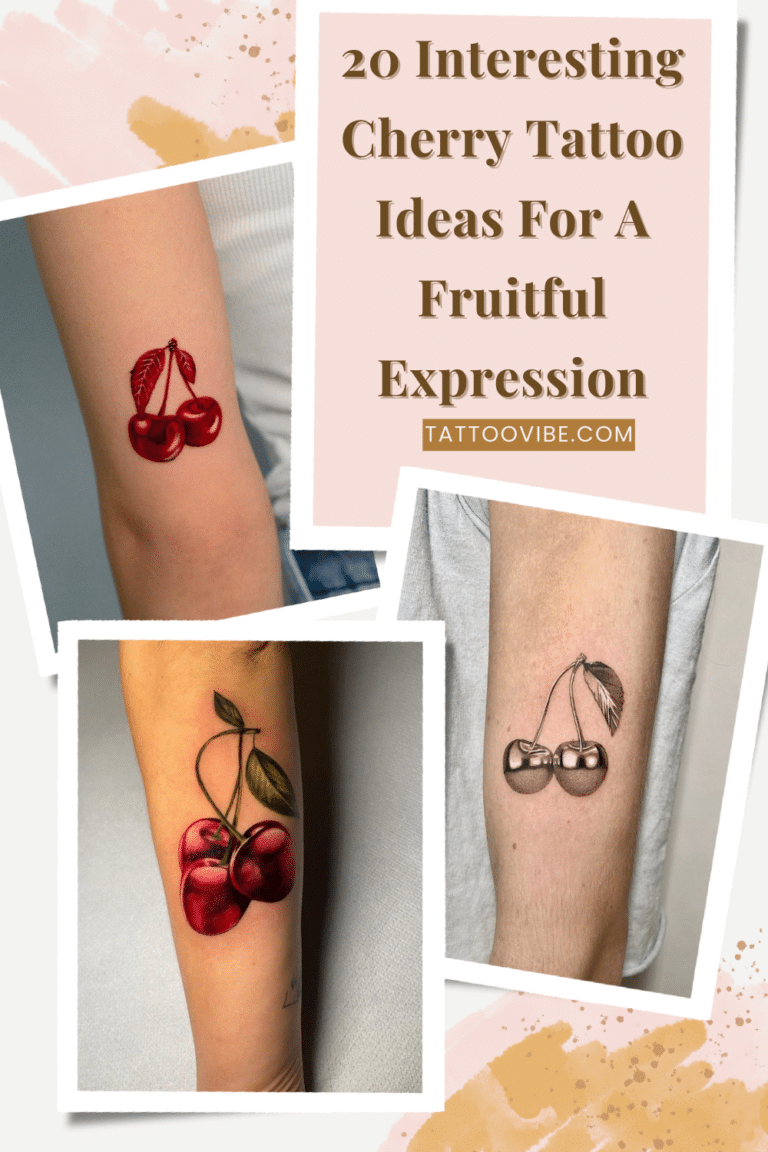 20 interessante Kirschen-Tattoo-Ideen für einen fruchtbaren Ausdruck