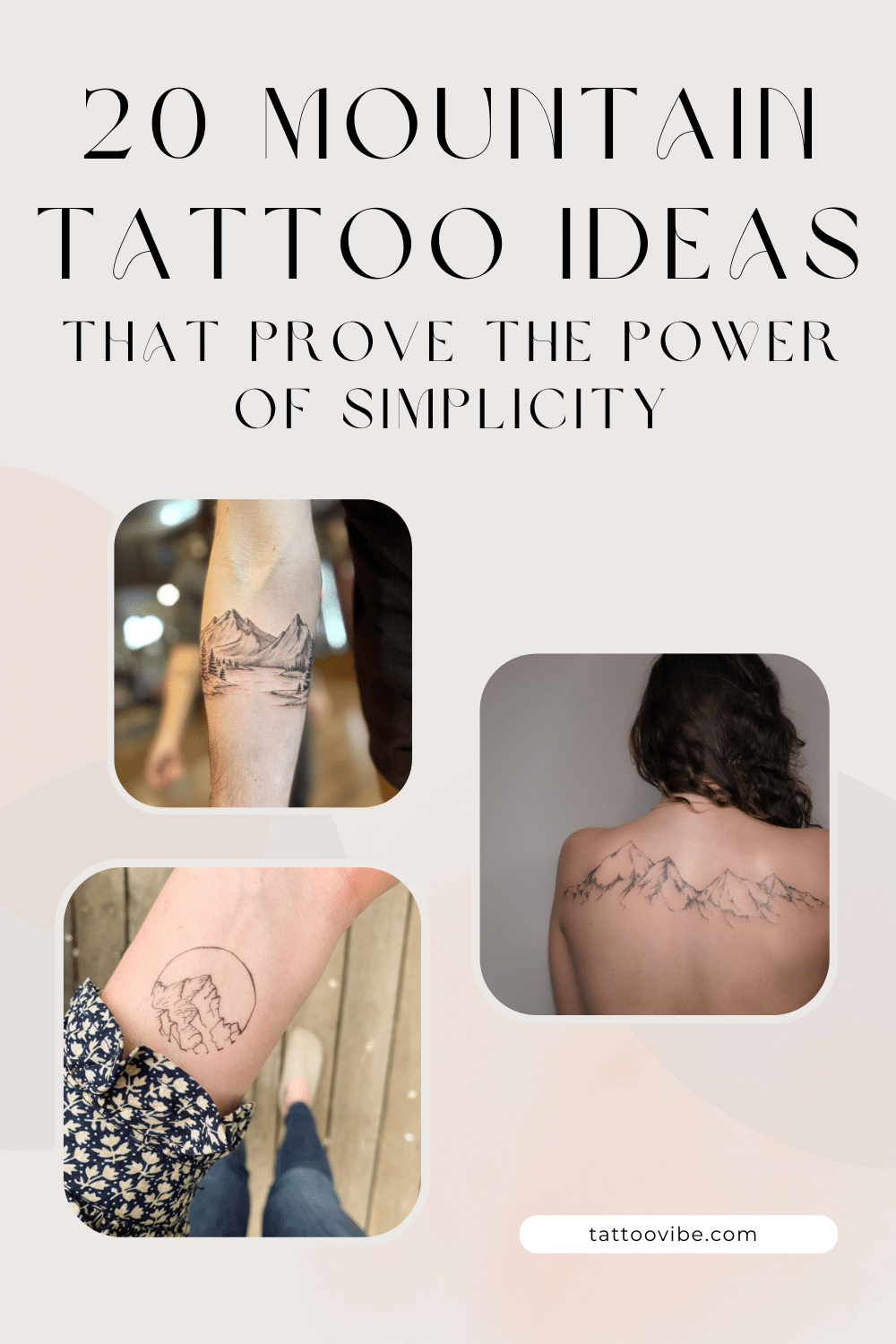 20 ideias de tatuagens na montanha que provam o poder da simplicidade