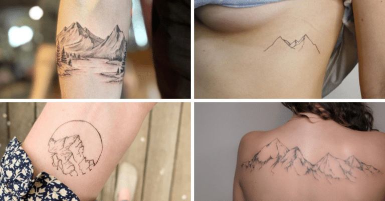 20 ideas de tatuajes de montaña que demuestran el poder de la sencillez