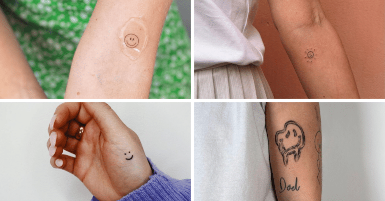 20 einfache Smiley-Tattoos, die Sie garantiert zum Lächeln bringen