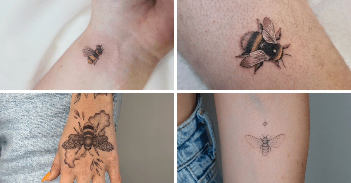 21 Bienen-Tattoos für alle kleinen Tattoo-Liebhaber