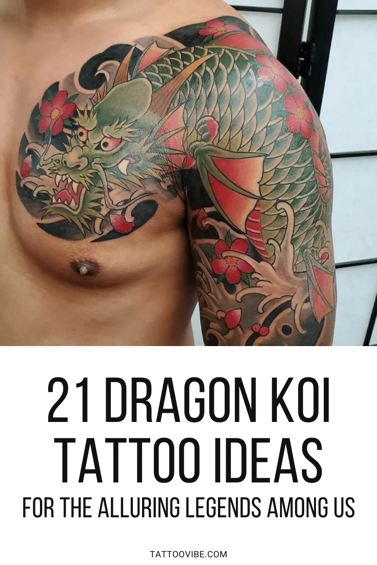 21 Dragon Koi Tattoo Ideas For The Alluring Legends Among Us