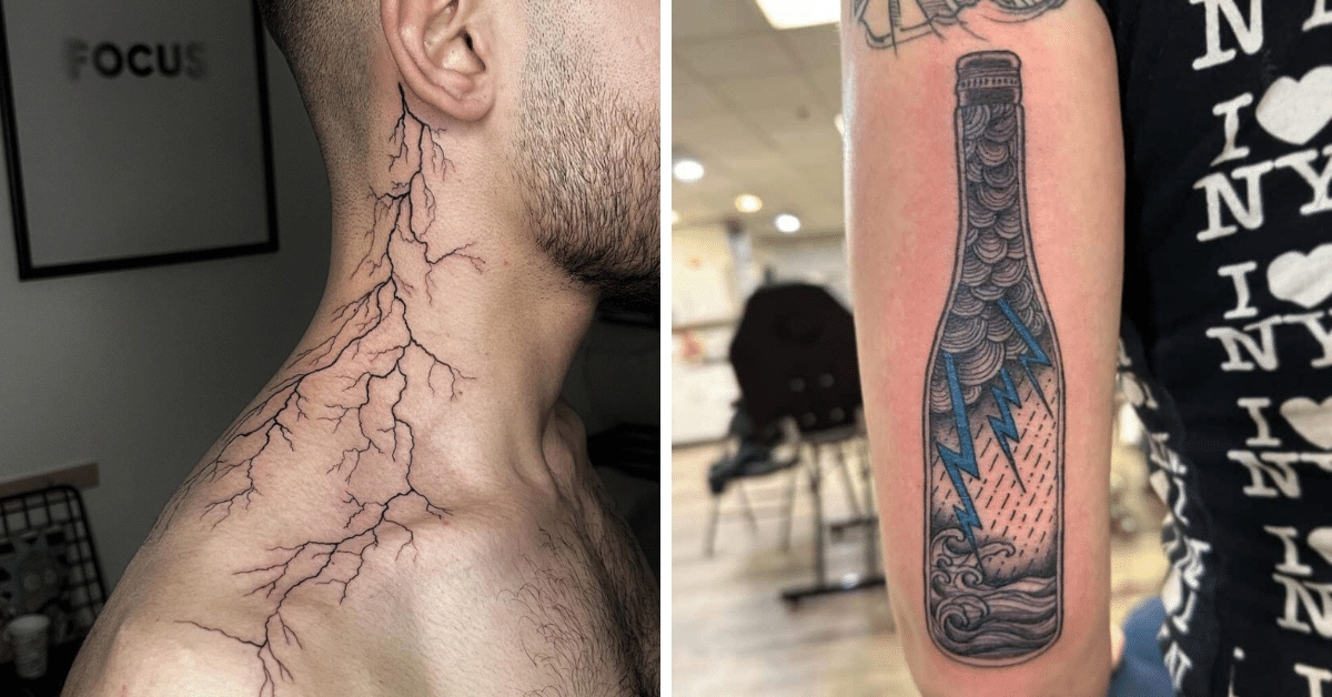 21 ideias de tatuagens de relâmpagos para uma tinta marcante
