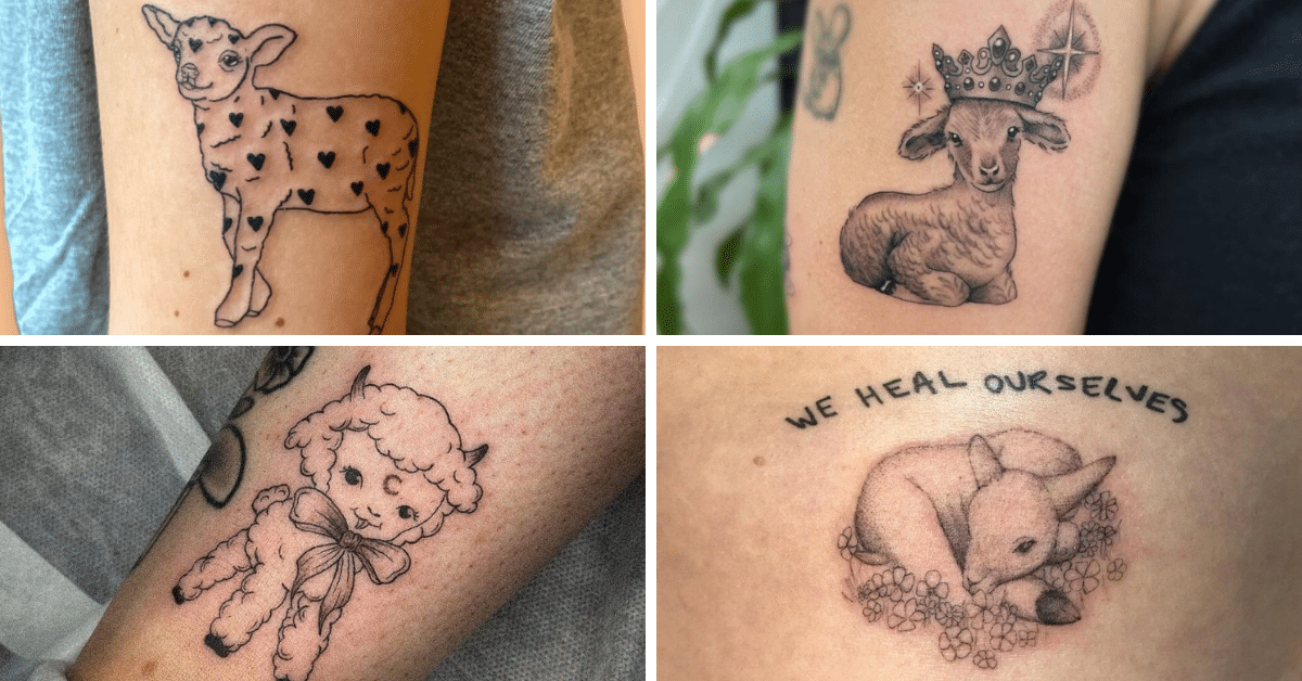 22 Lamm Tattoo Ideen, um Unschuld und Reinheit zu symbolisieren
