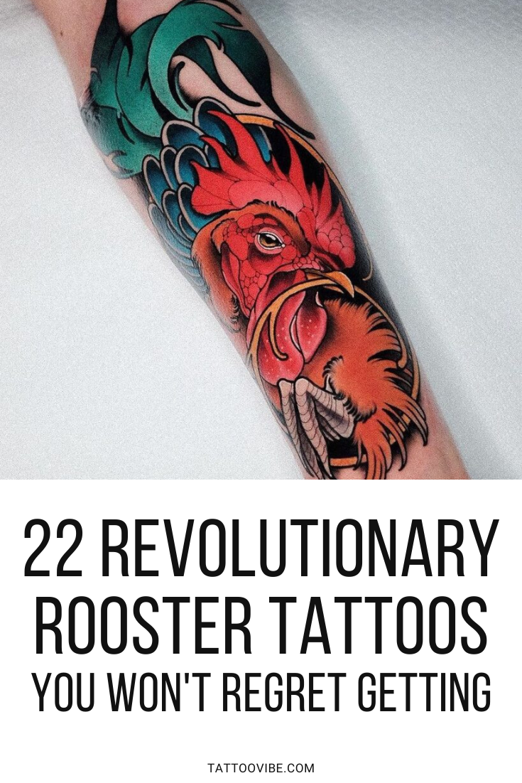 22 Revolutionäre Hahn-Tattoos, die Sie nicht bereuen werden