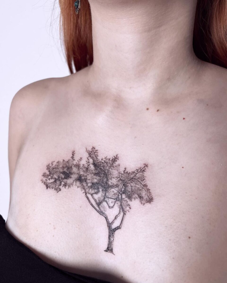 22 Seriously Appealing Apple Tree Tattoos For Your Next Ink
