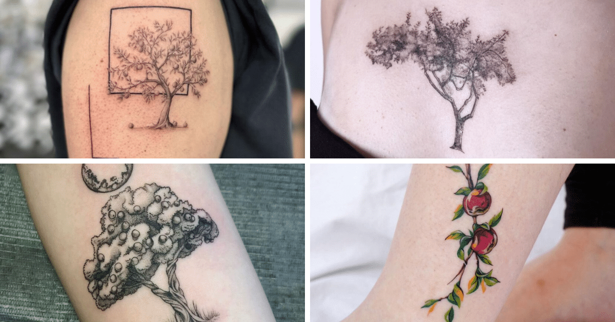22 Tatuagens de macieiras seriamente atraentes para a sua próxima tinta