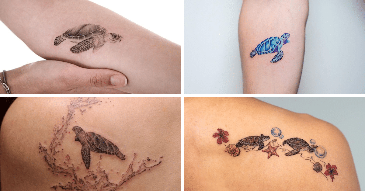 22 Snappy Sea Turtle Tattoos Guaranteed To Make A Splash