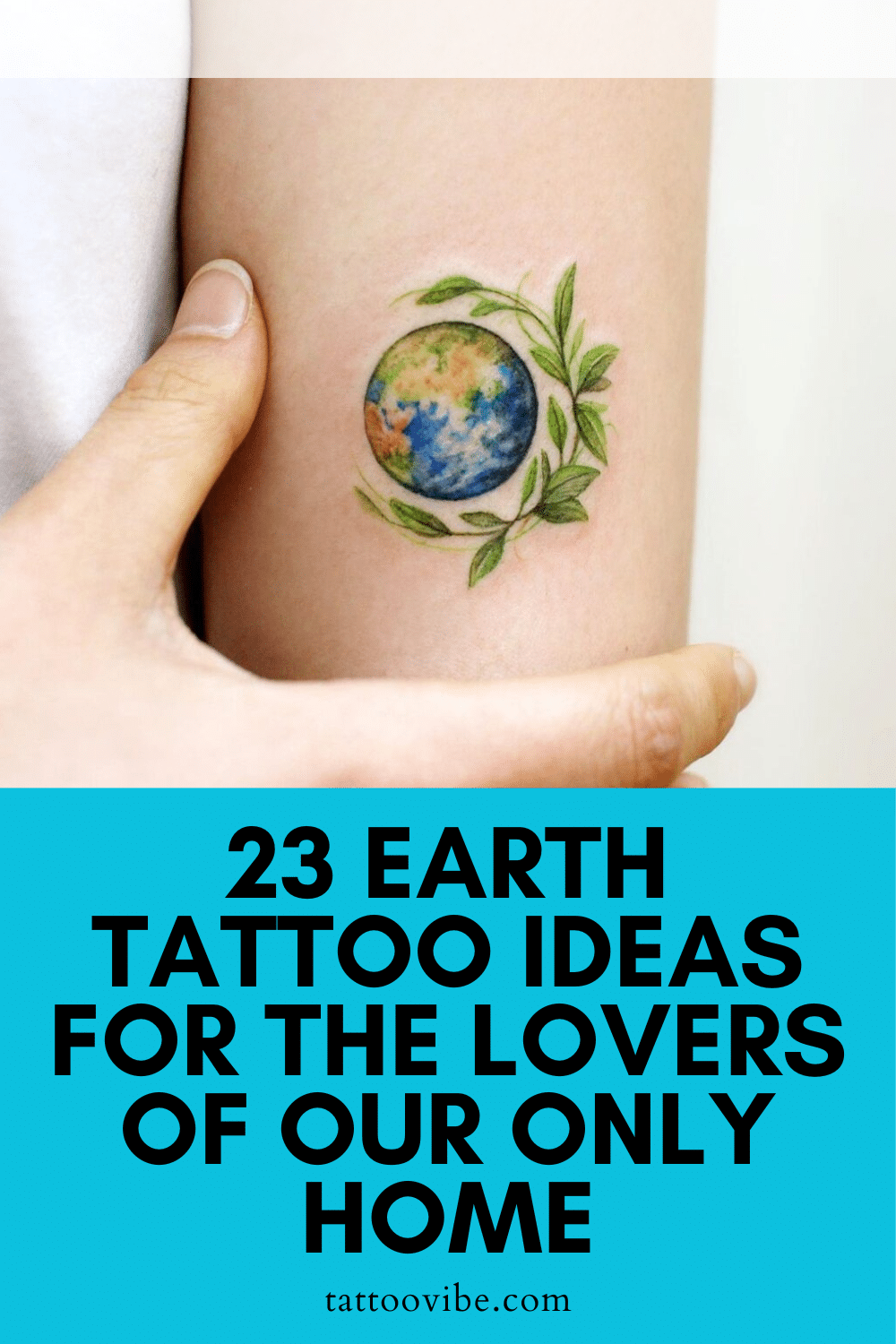 23 Idées de tatouage sur la Terre pour les amoureux de notre seule maison