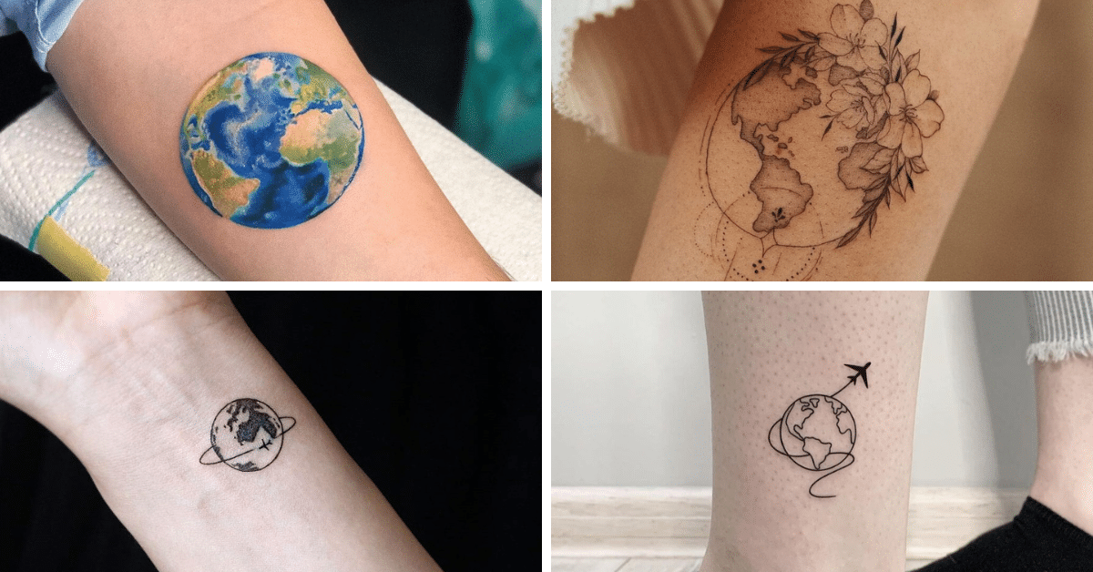 23 ideas de tatuajes de la Tierra para los amantes de nuestro único hogar
