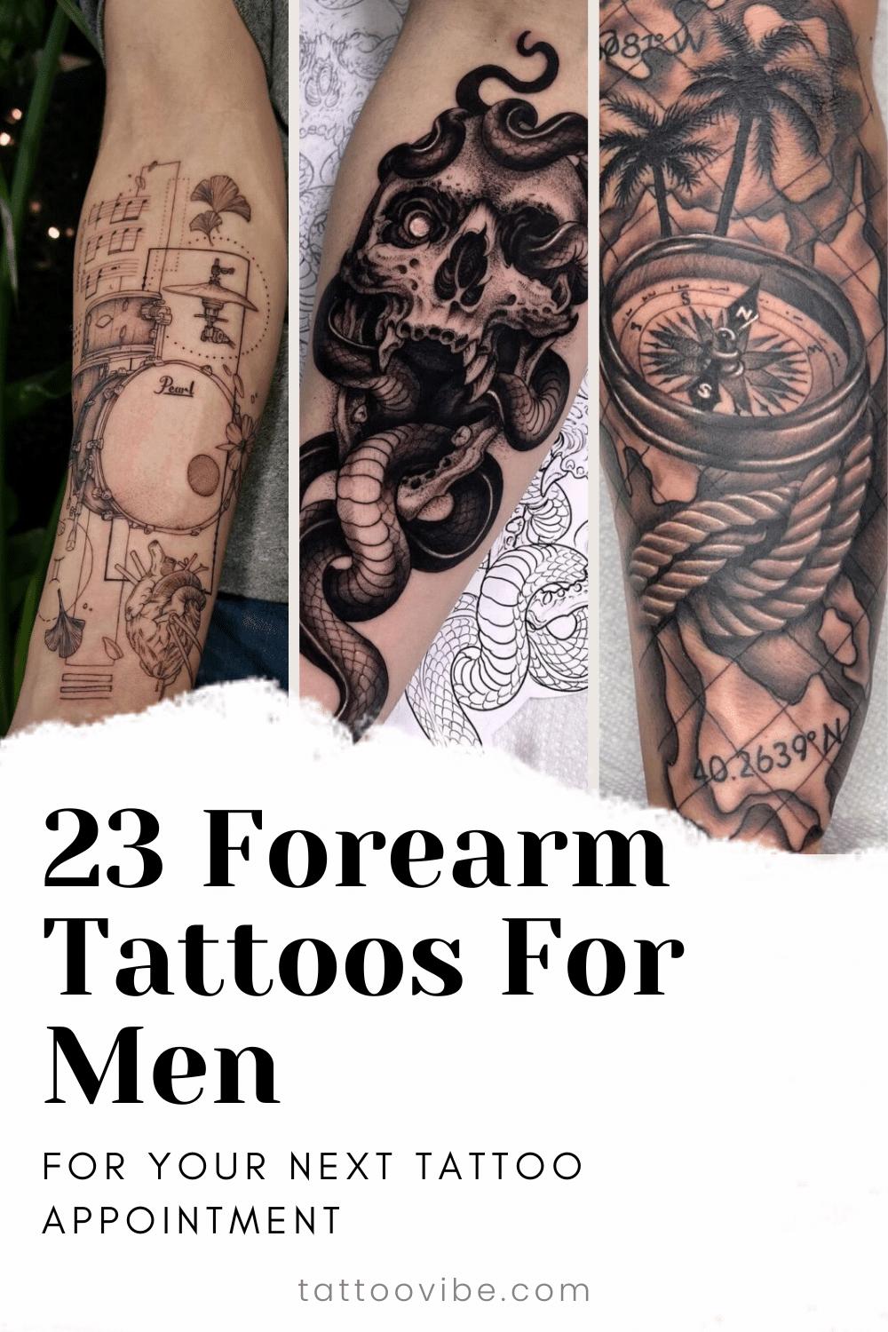 23 Tatouages d'avant-bras pour hommes pour votre prochain rendez-vous de tatouage