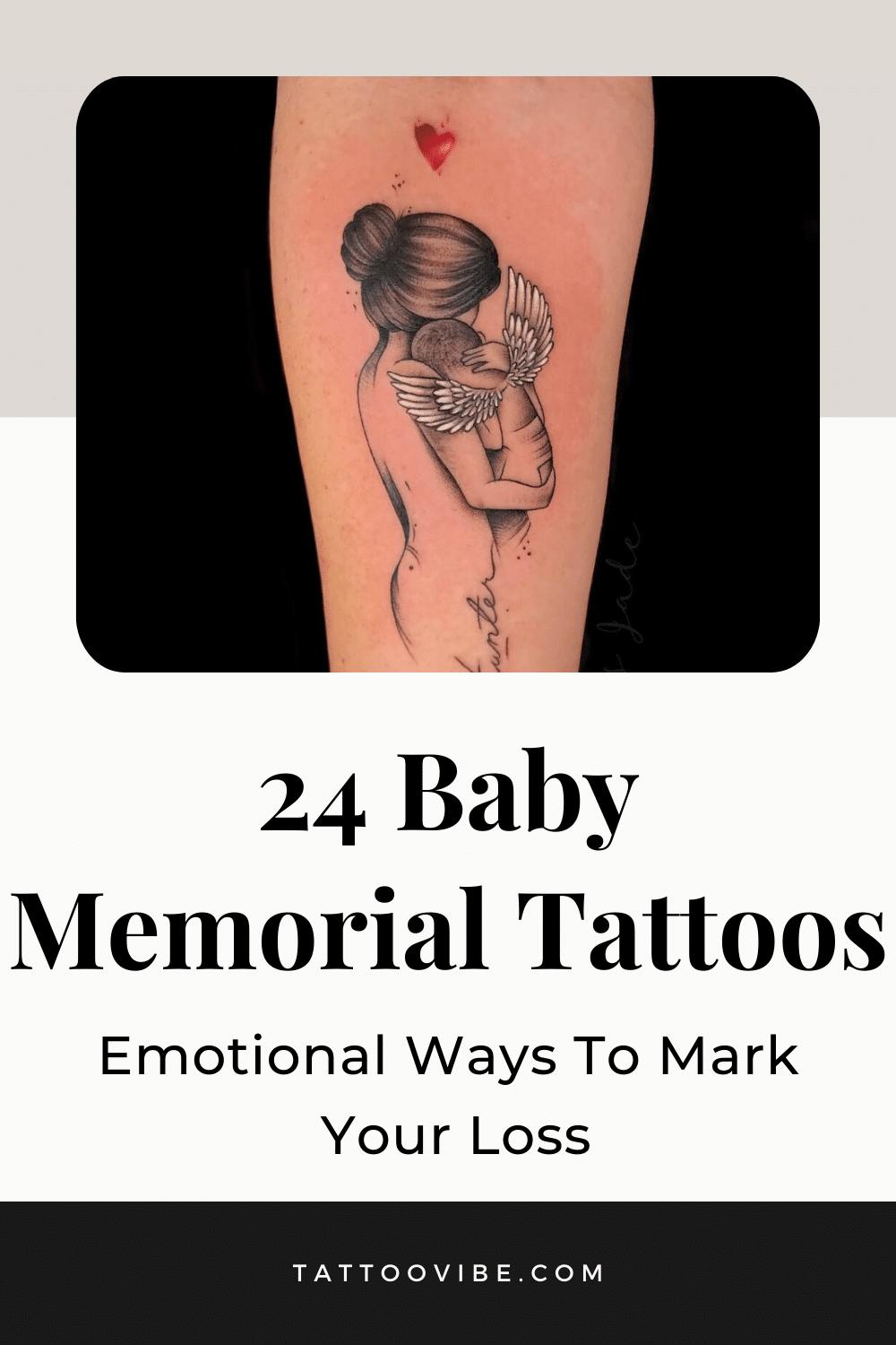 24 tatuajes conmemorativos de bebés: Formas emotivas de marcar su pérdida