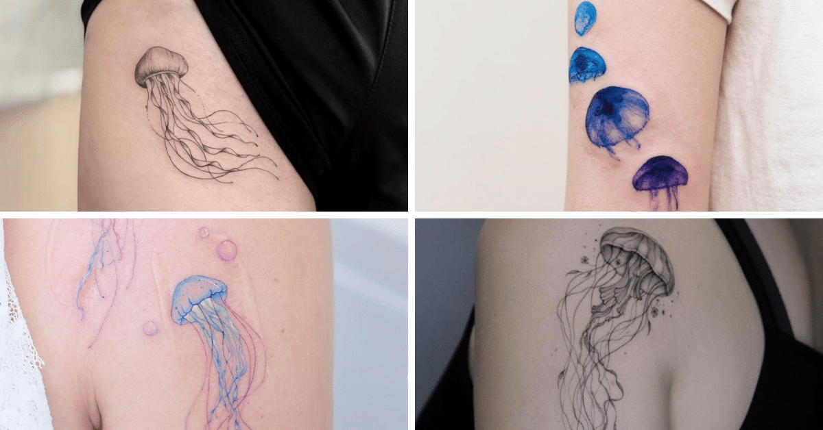 24 Interessante Quallen-Tattoo-Ideen, die dich vor Freude zucken lassen werden