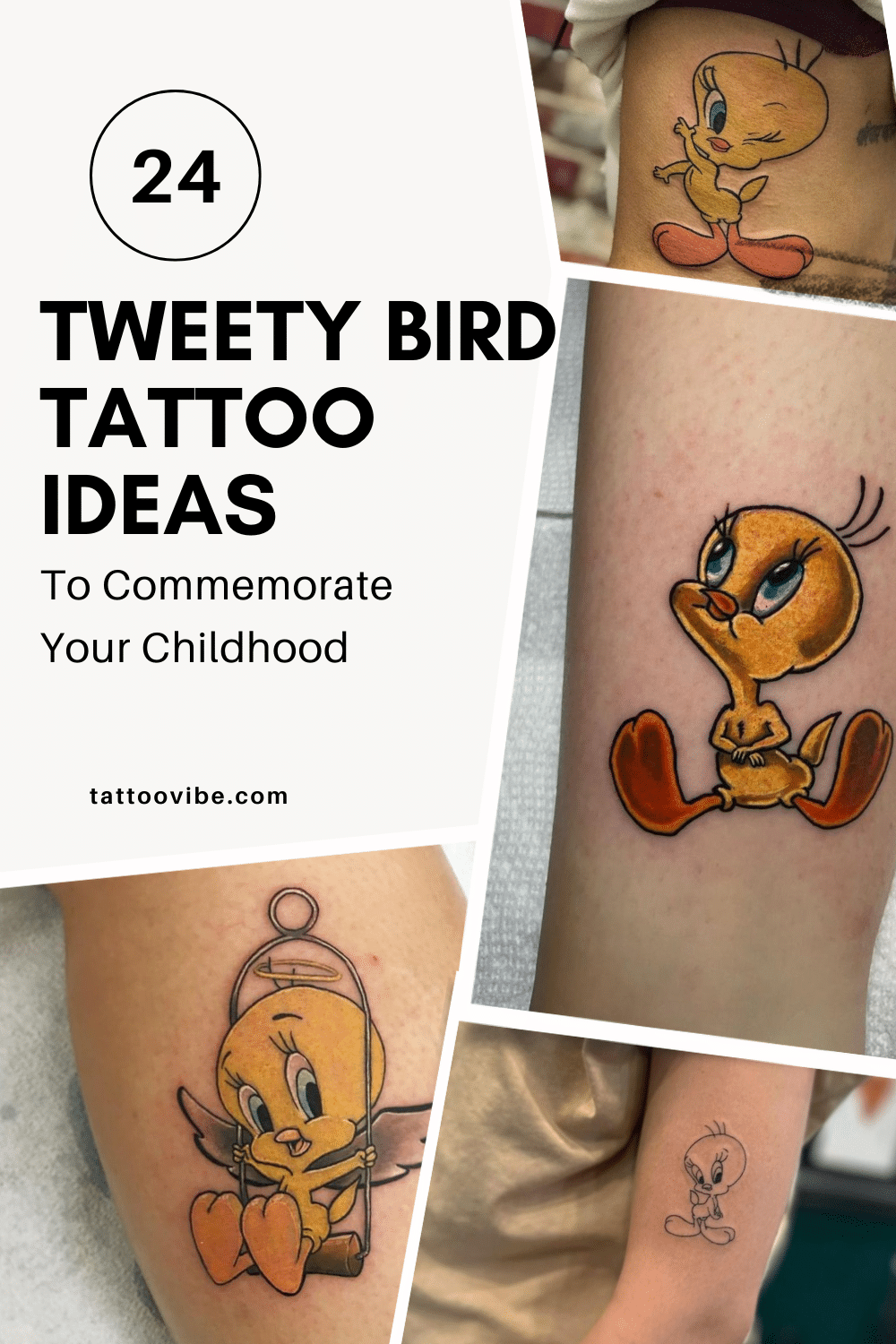 24 ideias de tatuagens do Piu-Piu para comemorar a sua infância