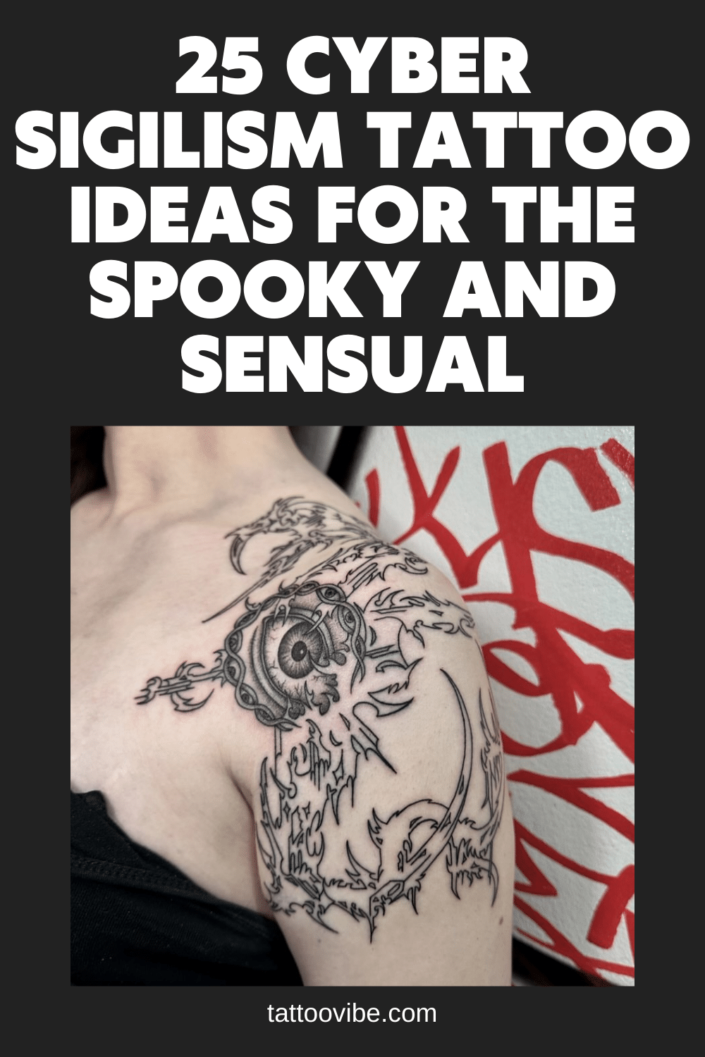 25 idées de tatouages de cyber-sigilisme pour les personnes effrayées et sensuelles