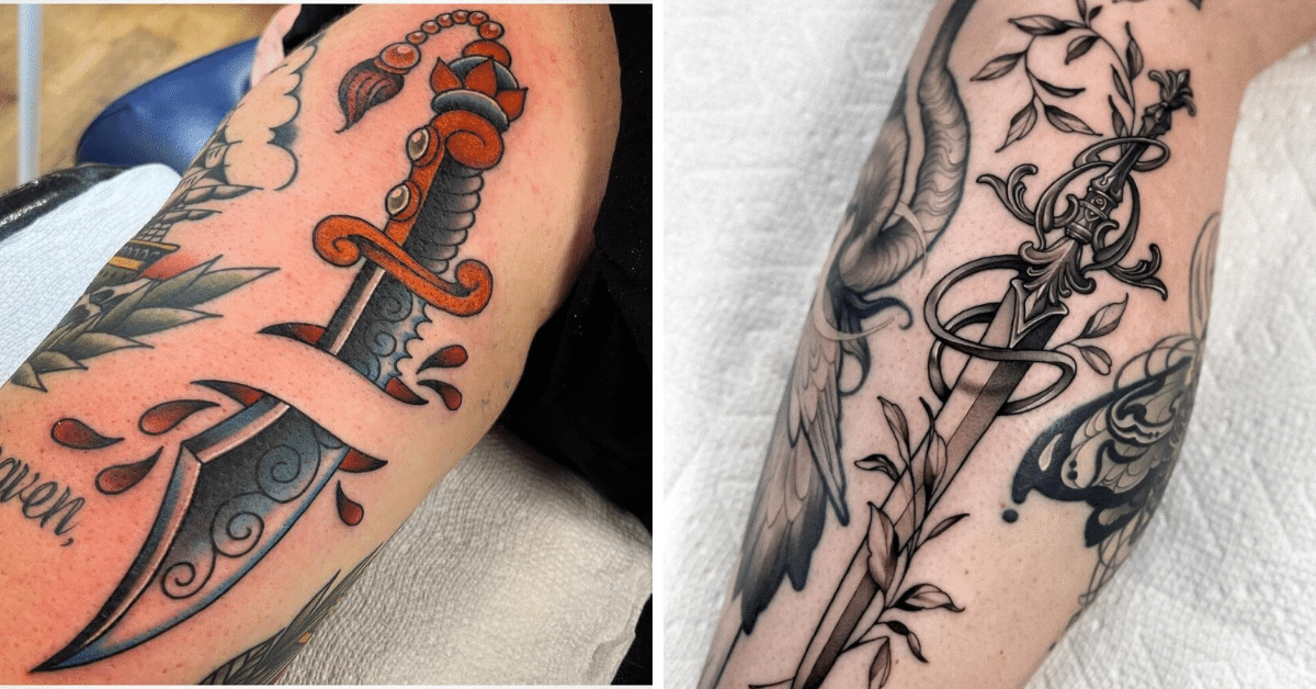 25 tatuagens de punhal que representarão suas qualidades virtuosas