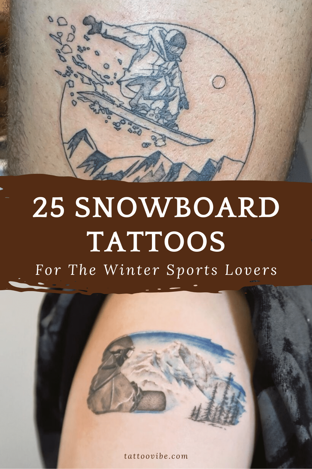 25 tatouages de snowboard pour les amateurs de sports d'hiver