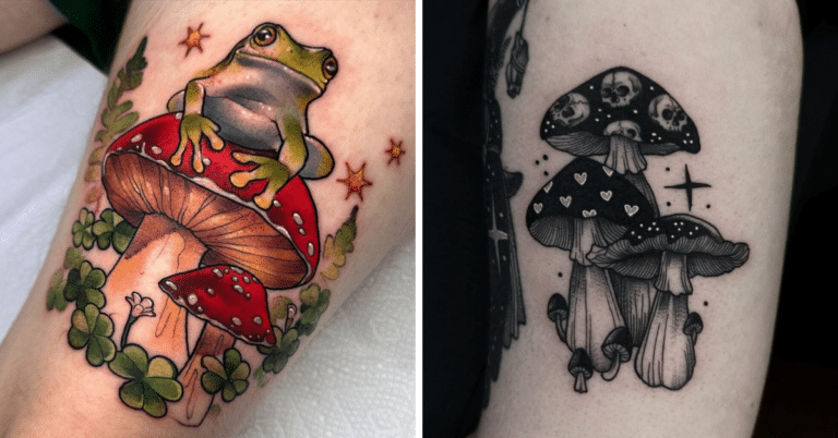 25 ideias caprichosas de tatuagens de cogumelos para celebrar a vida