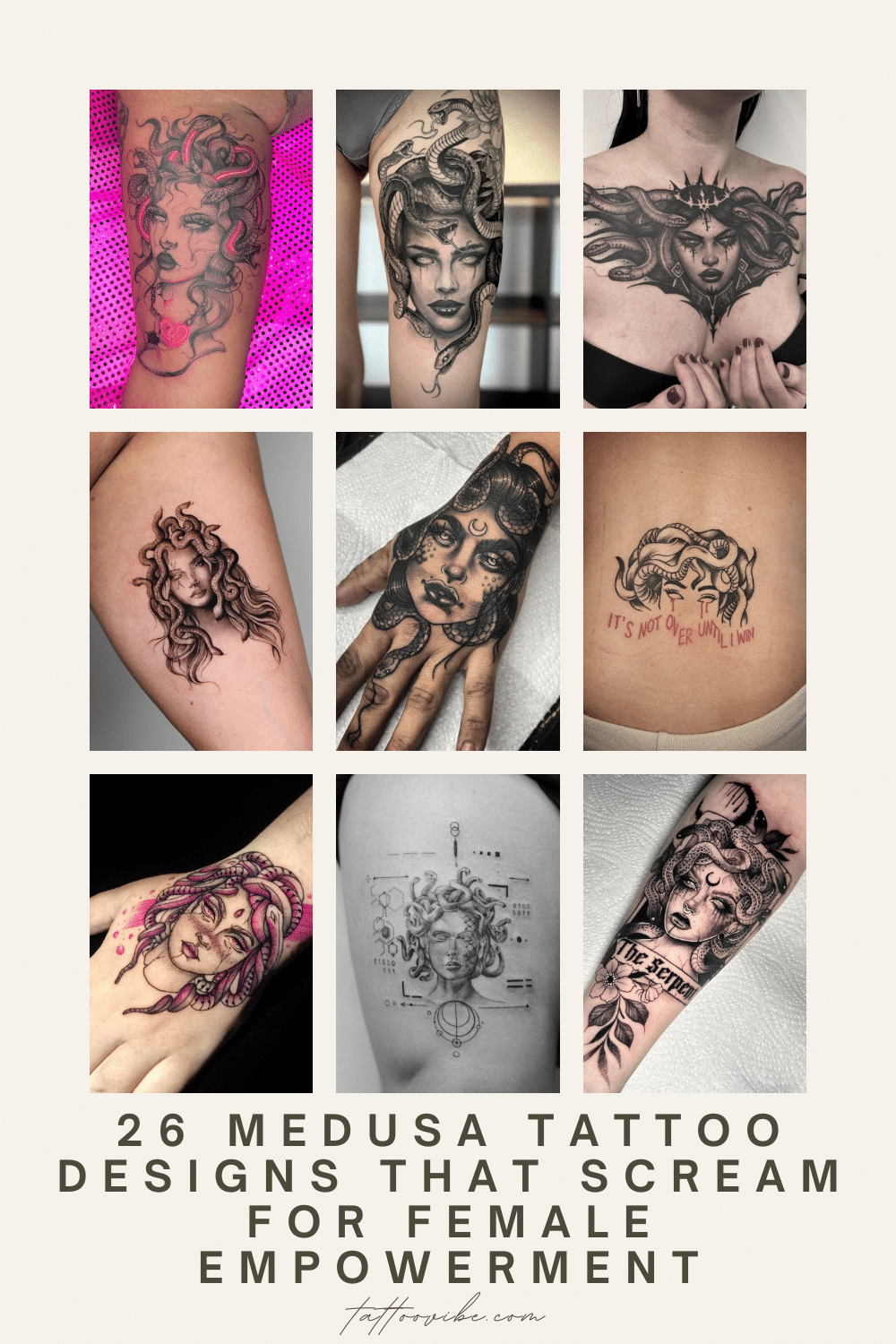 26 conceptions de tatouage de Méduse qui crient pour l'autonomisation des femmes
