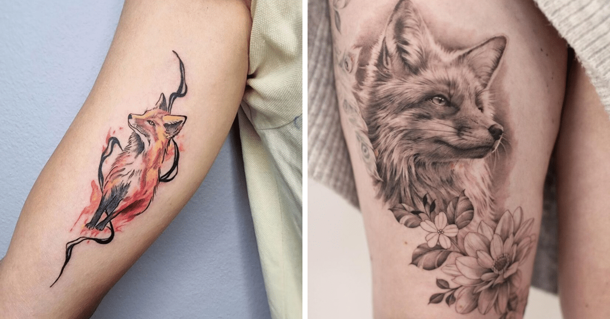 28 ideas de tatuajes de zorros para tu espíritu curioso y astuto