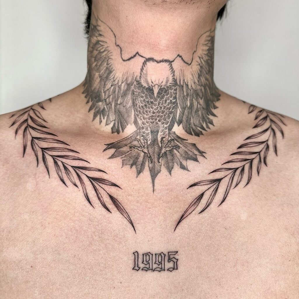 20 Front Neck Tattoos For Guys That Will Get Noticed