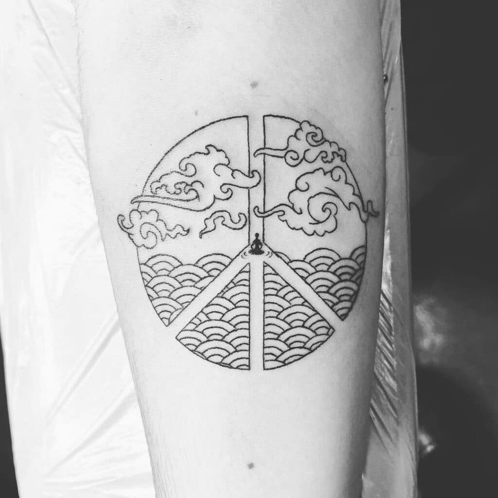 20 tatuajes con el signo de la paz para pacifistas