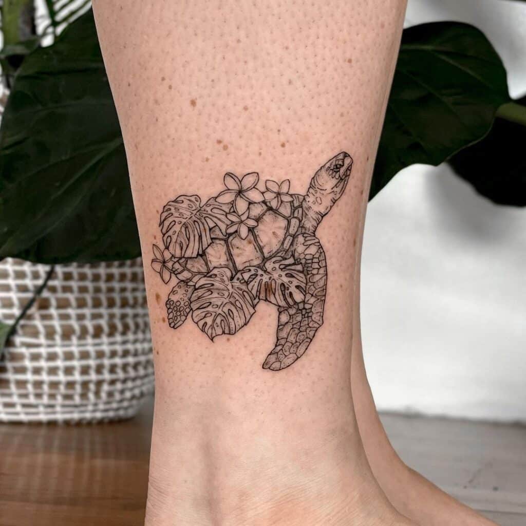 22 Snappy Sea Turtle Tattoos Guaranteed To Make A Splash