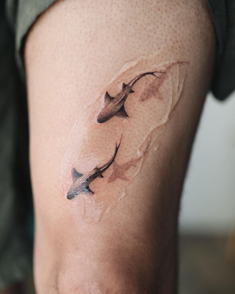 20 tatuajes de tiburones para chuparse los dedos