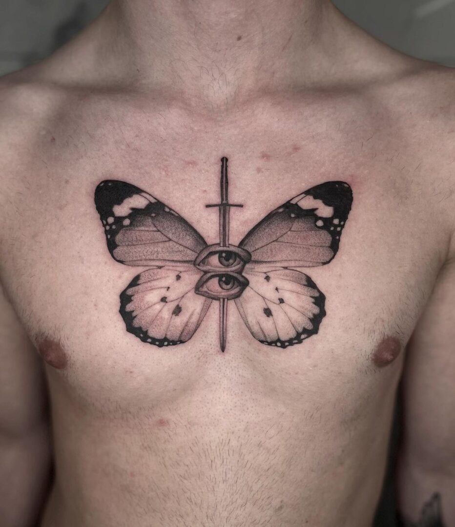 20 Butterfly Tattoo Ideas That Will Stand Out On Your Chest