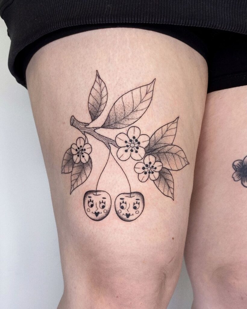 20 Kirschen-Tattoo-Ideen für einen fruchtbaren Ausdruck