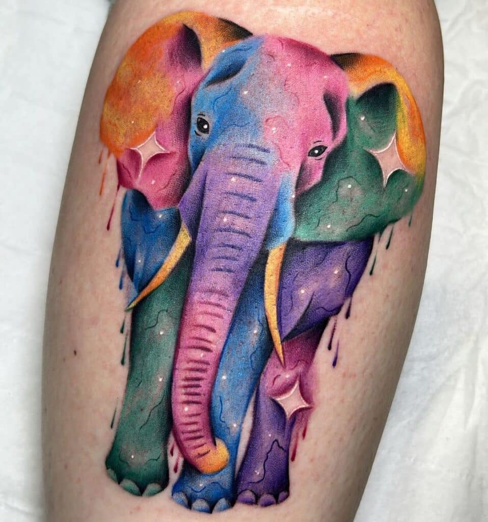 21 idee di tatuaggi di elefanti per celebrare questo animale gentile