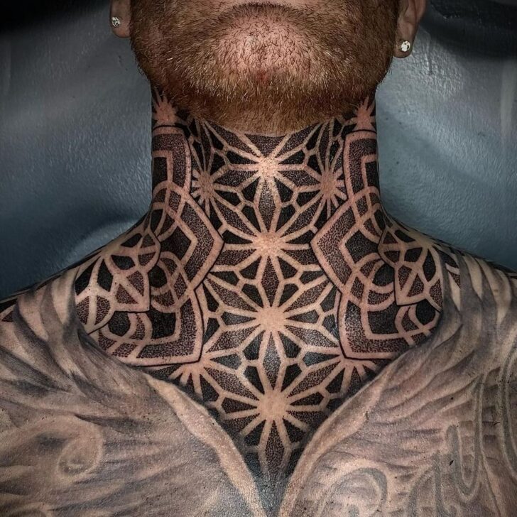 20 Front Neck Tattoos For Guys That Will Get Noticed