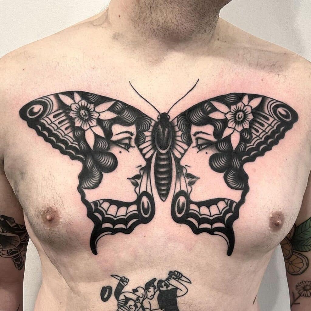 20 Schmetterling Tattoo Ideen, die auf Ihrer Brust abheben werden
