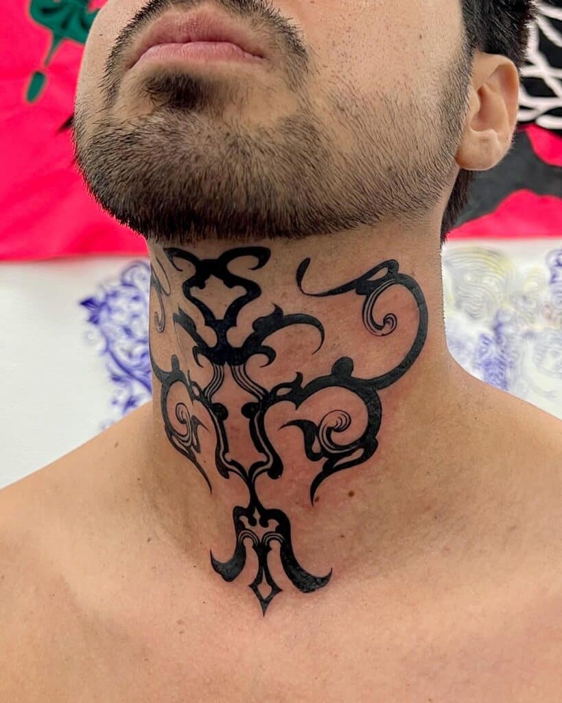 20 Front Neck Tattoos For Guys That Will Get Noticed