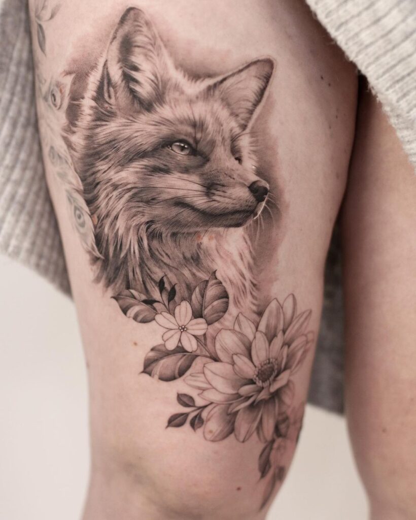 28 idées de tatouage de renard pour votre esprit curieux et rusé