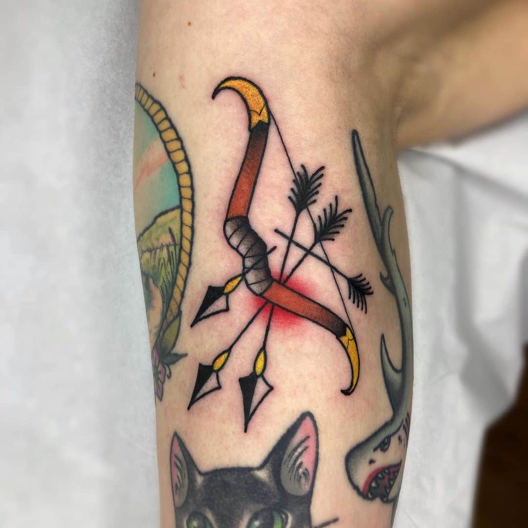 24 Bow And Arrow Tattoo Ideas To Let Go Of Tension and Conflict