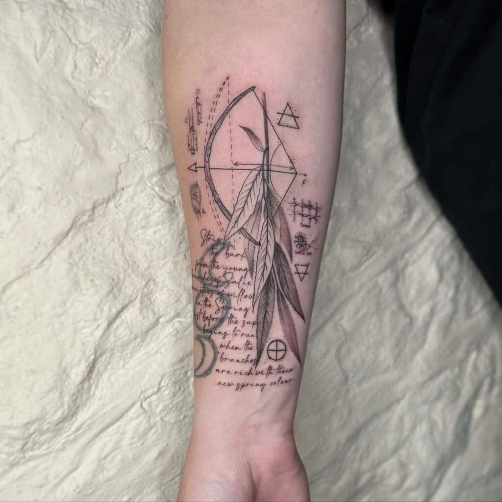 24 Bow And Arrow Tattoo Ideas To Let Go Of Tension and Conflict