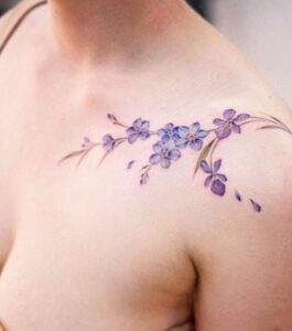 21 Alluring Violet Flower Tattoos For A Delicate Expression