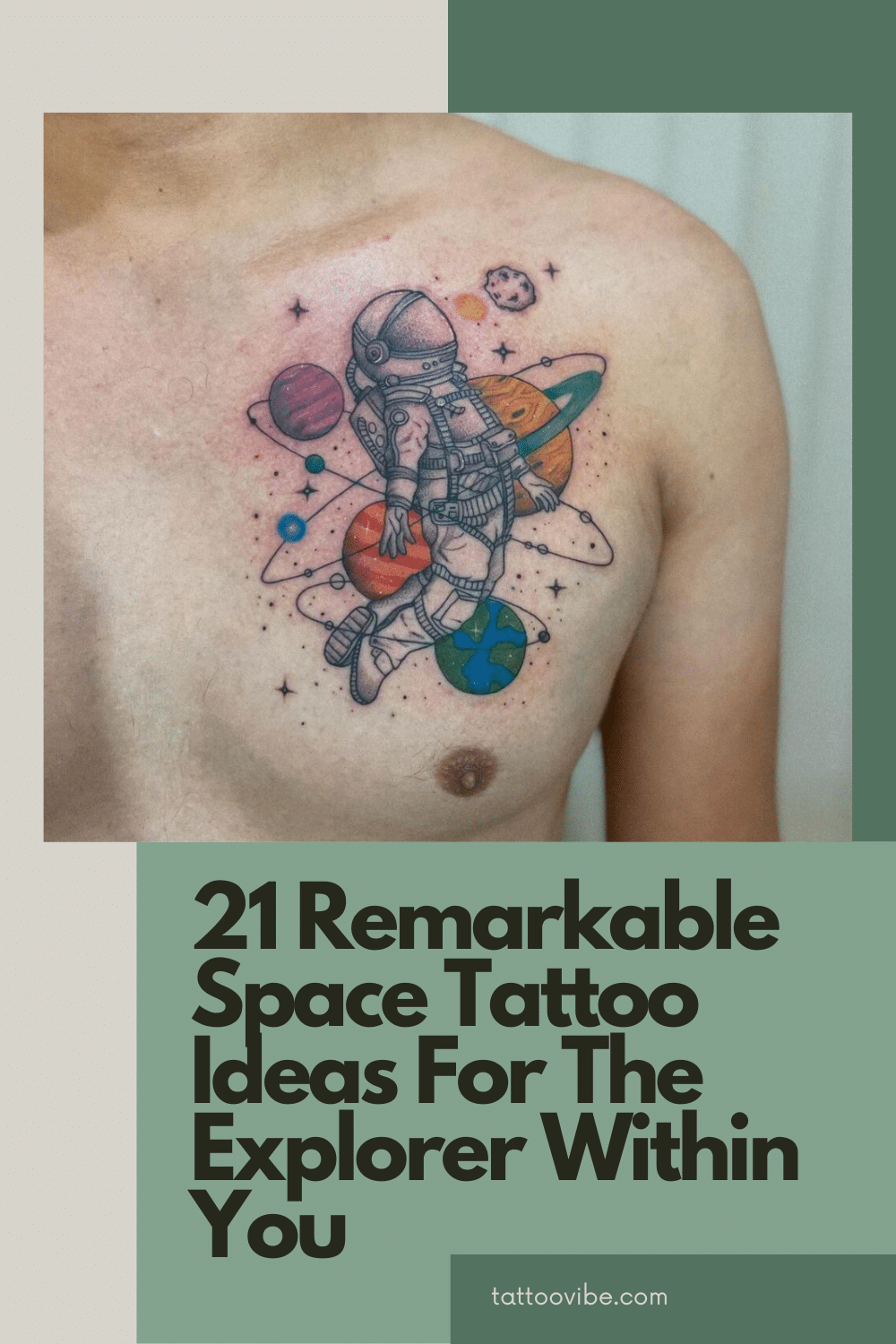 21 remarquables idées de tatouage spatial pour l'explorateur qui sommeille en vous