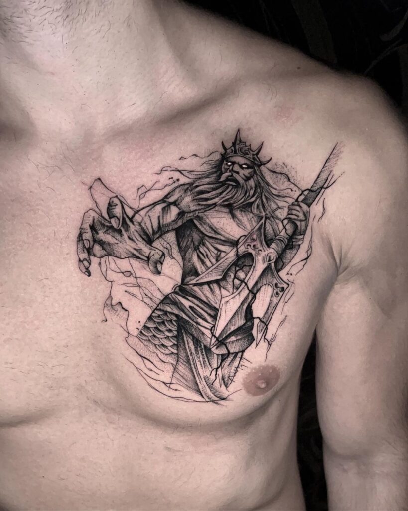 22 Poseidon Tattoos In The Name Of The Majestic Oceans