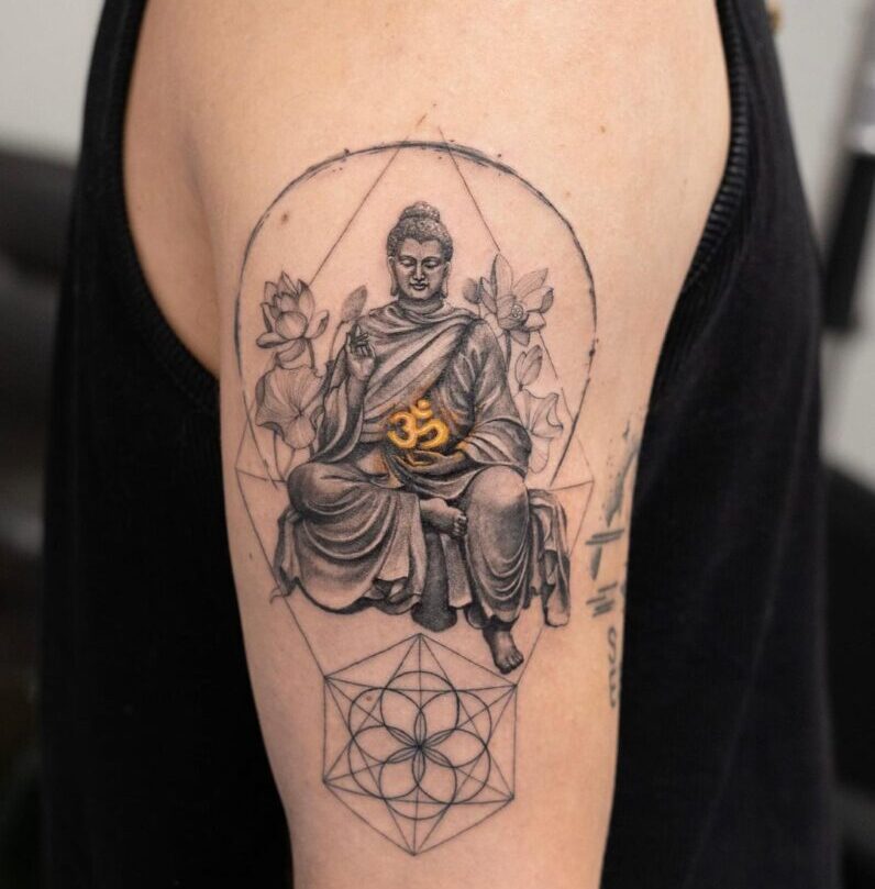 23 brillanti tatuaggi di Buddha che vi porteranno la pace