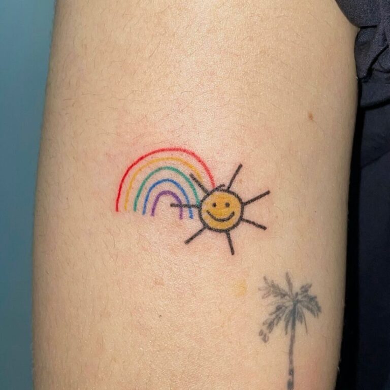 23 radiose idee di tatuaggio arcobaleno che vi lasceranno a bocca aperta