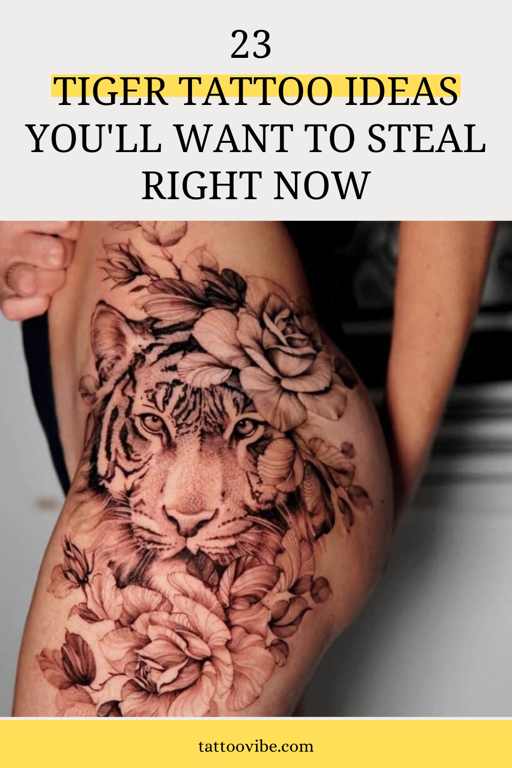 23 idées de tatouage de tigre que vous voudrez voler dès maintenant