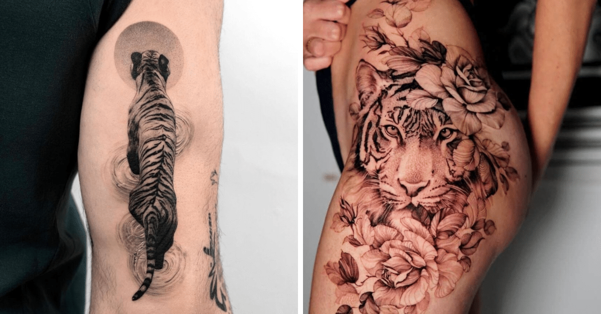 23 ideias de tatuagens de tigre que vai querer roubar agora mesmo